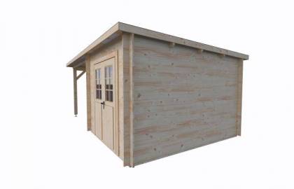 Domek drewniany - ROBERT B 320x540 17.3 m2 (8+wiata)