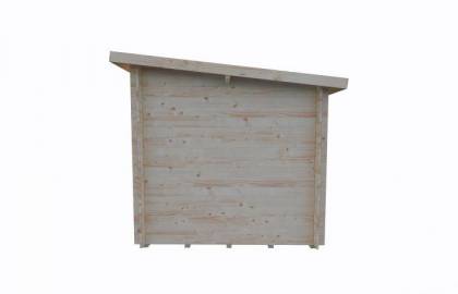 Domek drewniany - WOJTEK A 420x220 9,7 m2 (6 m2+wiata)