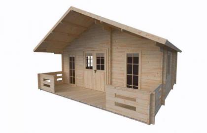 Dom drewniany - RODOS 25 600x600 33,6 m2 (25,7 m2+taras)