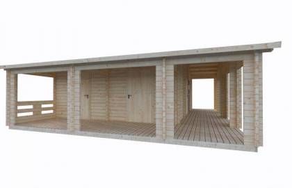Dom drewniany - ORTEGA 1004,5x800 80,4 m2