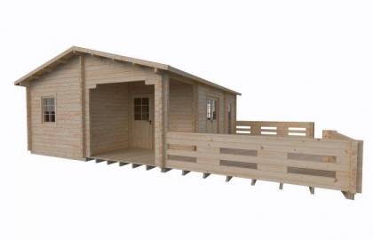 Dom drewniany - TOLEDO Z TARASEM II 990x800 79,2 m2