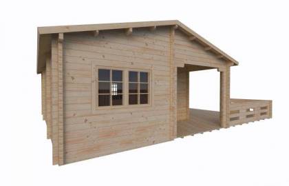 Dom drewniany - BRATEK Z TARASEM II 990x800 79,2 m2