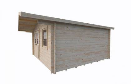 Domek drewniany - EKO 44 404x404 16,3 m2