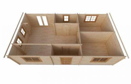Dom drewniany - TAMPA B 1050x595 62,5 m2