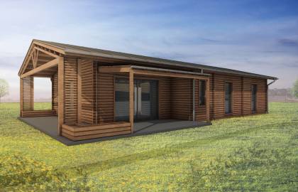 Dom drewniany - RYTM 900x1500 113,4 m2