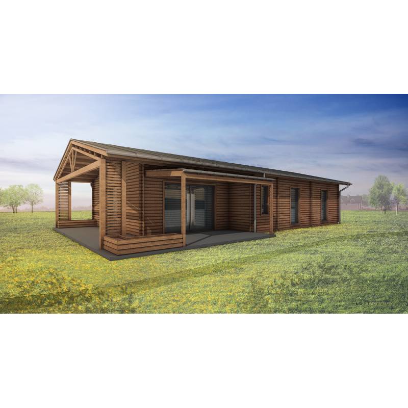 Dom drewniany - KRETA 900x1500 113,4 m2