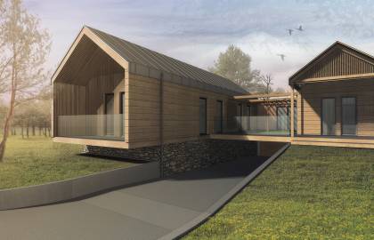 Dom drewniany - GIBSON 3640x1980 365 m2