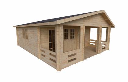 Dom drewniany - CHABER II 600x800 45,2 m2 (33,6m2+taras)