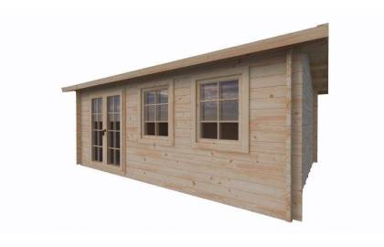 Domek drewniany - MADISON C 530x410 21,7 m2
