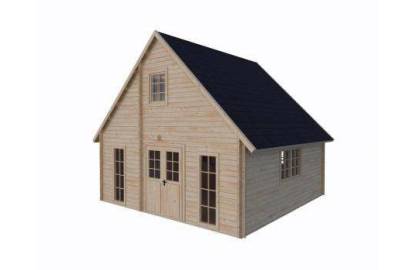 Dom drewniany- RODOS 45 MAX 600x600 33.6 m2 + antresola 17 m2