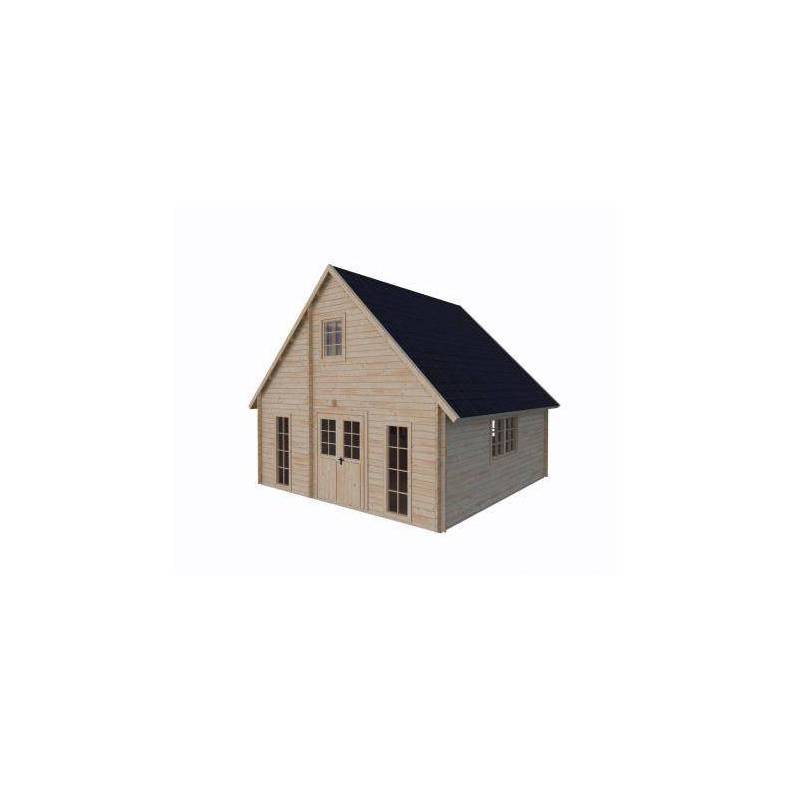 Dom drewniany- CHABER 45 MAX 600x600 33.6 m2 + antresola 17 m2