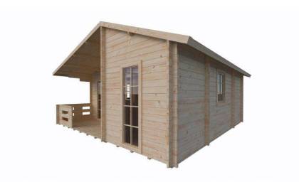 Dom drewniany - RODOS V 600x600 33,6 m2 (28,3 m2 + taras)
