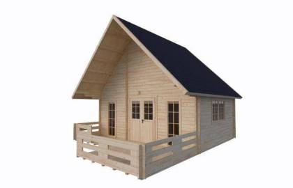Dom drewniany- RODOS 45 600x600 35 m2 (26,4 m2 + taras)+antresola