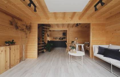 Dom drewniany - Fuga II 500x700 70 m2