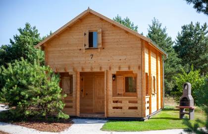 Dom drewniany - JUSTYNA 500x700cm 35 m2, użytkowa 65 m2